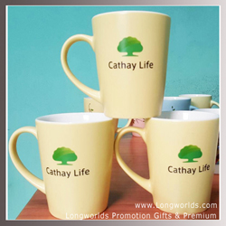 Cốc sứ Hàn Quốc Pastel Mug Cup MC In Logo Cathay Life