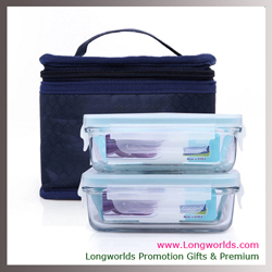 Bộ Lunch set túi giữ nhiệt và 3 hộp Glasslock